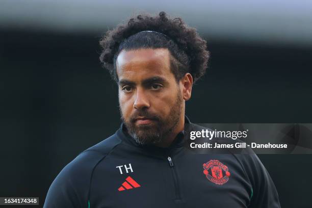 Tom Huddlestone of Manchester United during the EFL Papa John's Trophy group stage match between Stockport County and Manchester United U21 at...