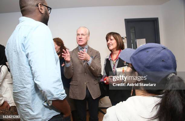 Tim Gunn and Kay Unger visit the Parsons Scholar Program at Parsons The New School for Design on March 9, 2013 in New York City.