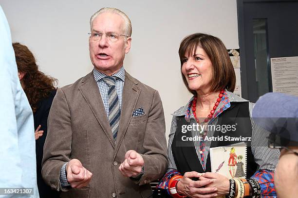 Tim Gunn and Kay Unger visit the Parsons Scholar Program at Parsons The New School for Design on March 9, 2013 in New York City.