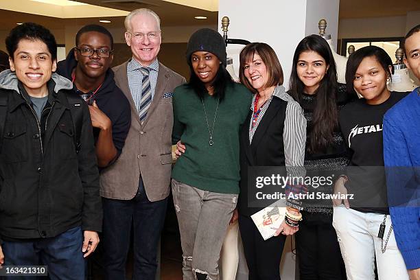 Tim Gunn and Kay Unger visit the Parsons Scholar Program at Parsons The New School for Design on March 9, 2013 in New York City.