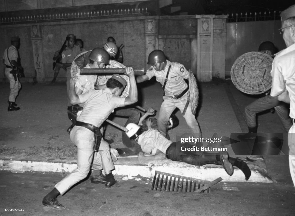 Riot Police Beat Student Protestors
