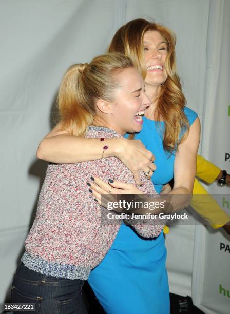 Actress Hayden Panettiere and actress Connie Britton attend the 30th Annual PaleyFest: The William S. Paley Television Festival honors Nashville held...