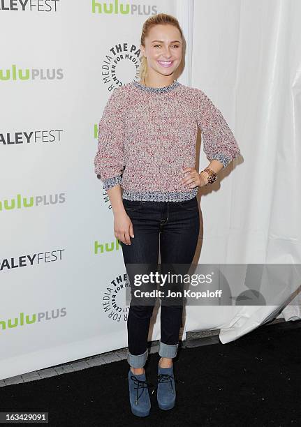 Actress Hayden Panettiere arrives at "Nashville" part of the 30th Annal William S. Paley Television Festival at Saban Theatre on March 9, 2013 in...