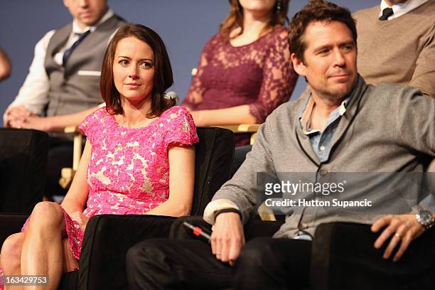 Actors Amy Acker and Alexis Denisof speak onstage at the Much Ado About Much Ado Panel during the 2013 SXSW Music, Film + Interactive Festival at...