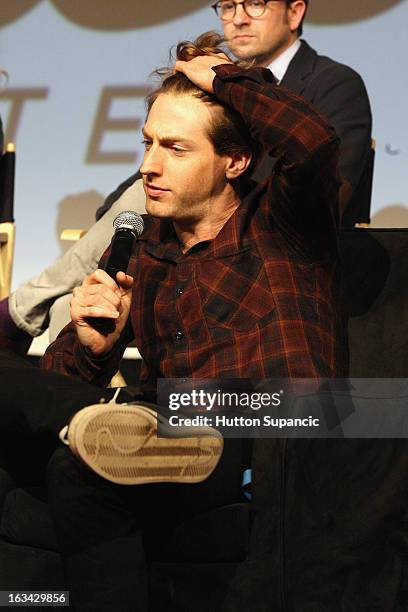 Actor Fran Kranz speaks onstage at the Much Ado About Much Ado Panel during the 2013 SXSW Music, Film + Interactive Festival at Austin Convention...