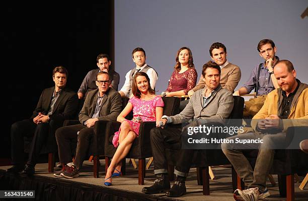 Filmmaker Daniel Kaminsky, actors Joshua Zar, Emma Bates, Nick Kocher, Brian McElhaney Actors Nathan Fillion, Clark Gregg, Amy Acker, Alexis Denisof,...