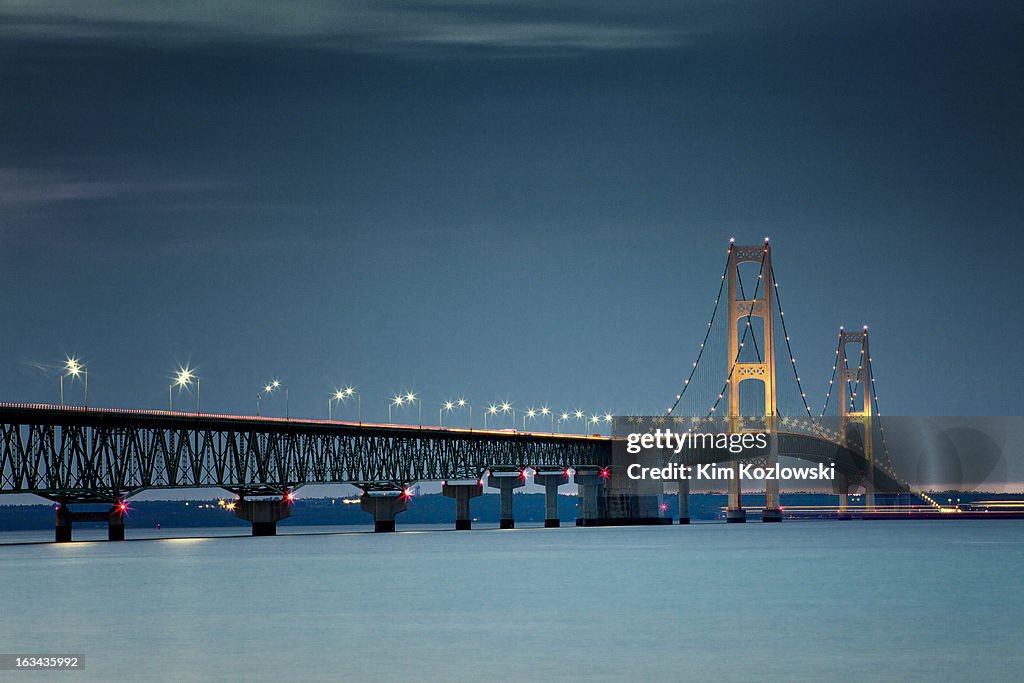 Mackinac Bridge at Sunset