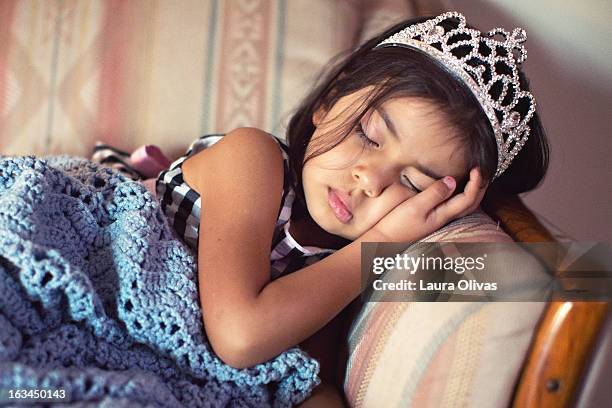 Sleeping Toddler Wearing Tiara