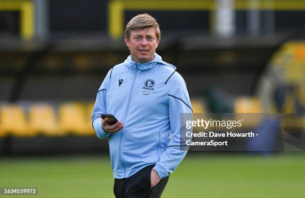 Blackburn Rovers' Manager Jon Dahl Tomasson during the Carabao Cup Round Two match between Harrogate Town and Blackburn Rovers at The EnviroVent...