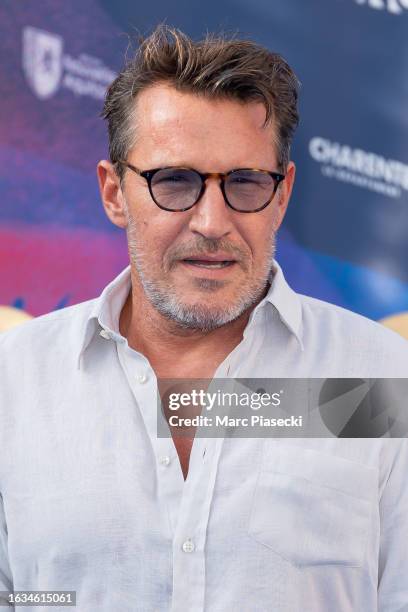 Benjamin Castaldi attends the 'Casque d'Or' photocall during day two of the 16th Angouleme French-Speaking Film Festival on August 23, 2023 in...