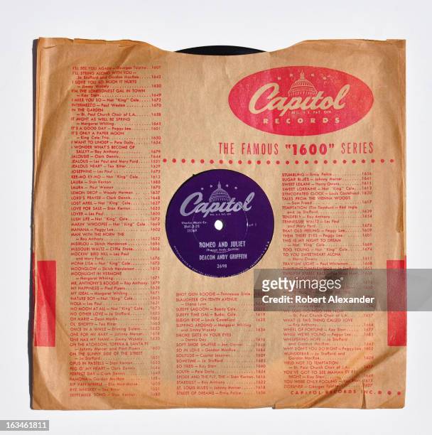 Comedian Andy Griffith's monologue, 'Romeo and Juliet," was released by Capitol Records in 1953. The LP disc was released under the name 'Deacon Andy...