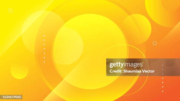 bildbanksillustrationer, clip art samt tecknat material och ikoner med modern summer geometric gradient overlap circle orange, red and yellow abstract background vector design - apelsin