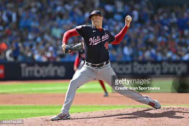 Washington Nationals Pitcher Patrick Corbin pitches in the first inning during the regular season MLB game between the Washington Nationals and...