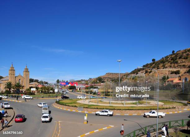 maseru, capital of lesotho - downtown scene - maseru stock pictures, royalty-free photos & images