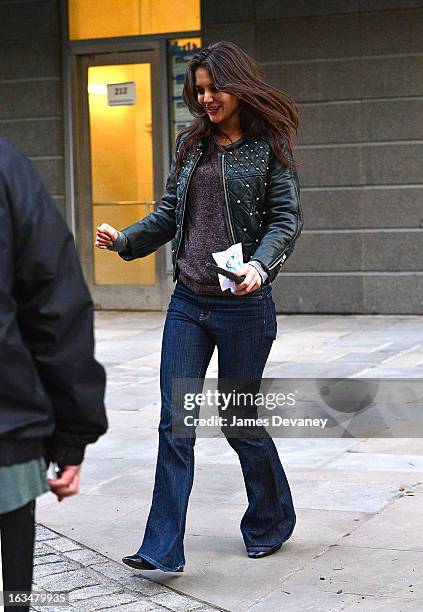 Katie Holmes seen on the streets of Manhattan on March 10, 2013 in New York City.