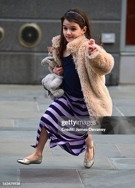 Suri Cruise seen on the streets of Manhattan on March 10, 2013 in New York City.