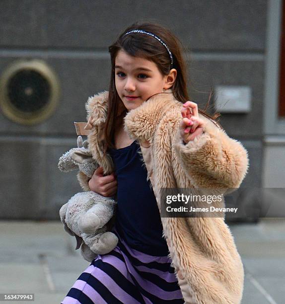 Suri Cruise seen on the streets of Manhattan on March 10, 2013 in New York City.