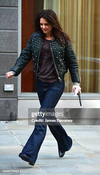 Katie Holmes seen on the streets of Manhattan on March 10, 2013 in New York City.