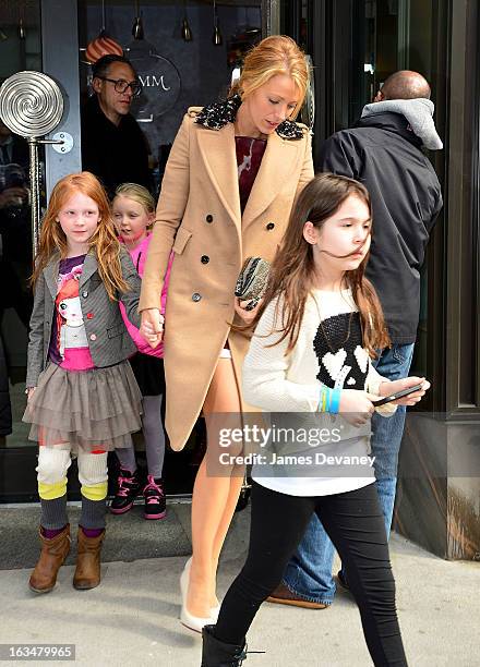 Blake Lively seen leaving Sugar And Plumm on March 10, 2013 in New York City.