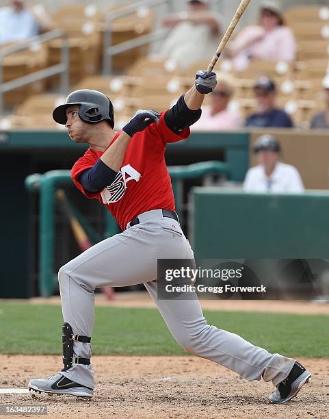 Ryan Braun of Team USA gets an at bat against the Chicago White Sox during a WBC exhibition game at Camelback Ranch on March 5, 2013 in Glendale,...