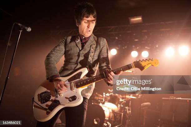 Johnny Marr performs at O2 Academy on March 10, 2013 in Oxford, England.