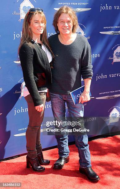 Musician Eddie Van Halen and wife Janie Liszewski arrive at John Varvatos 10th Annual Stuart House Benefit at John Varvatos Los Angeles on March 10,...