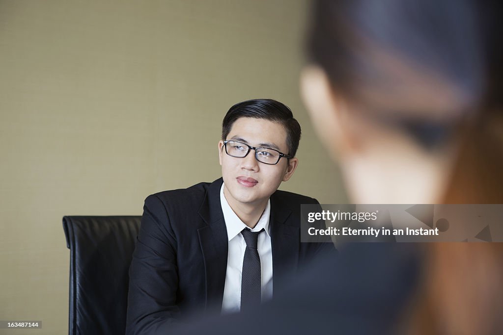 Asian businessman in meeting