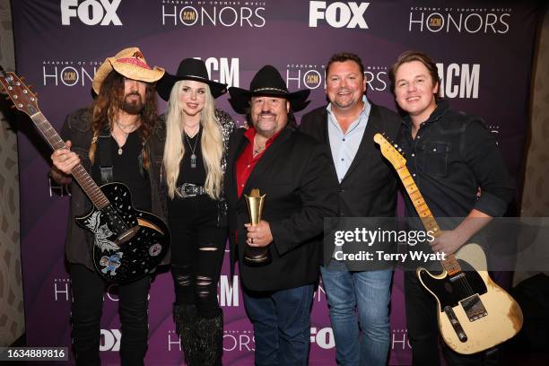 Billy Ray Cyrus, FIREROSE, Charlie Daniels Jr., Storme Warren, and Travis Denning attend the 16th Annual Academy of Country Music Honors at Ryman...