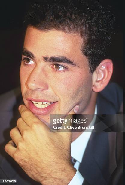 Portrait of Pete Sampras of the USA during the ATP World Championships Expo 2000 in Hannover, Germany. \ Mandatory Credit: Clive Brunskill/Allsport