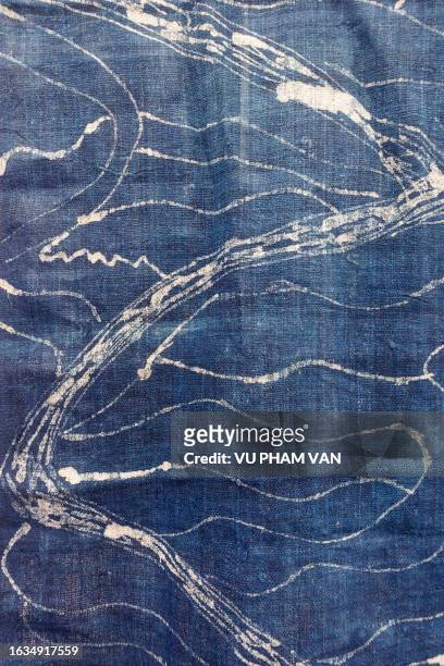 indigo dye design with natural pattern background - tie dye stock pictures, royalty-free photos & images