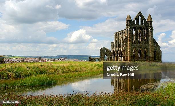 whitby abbey - whitby stockfoto's en -beelden