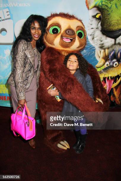 Sinitta attends "The Croods" Premiere at Empire Leicester Square on March 10, 2013 in London, England.