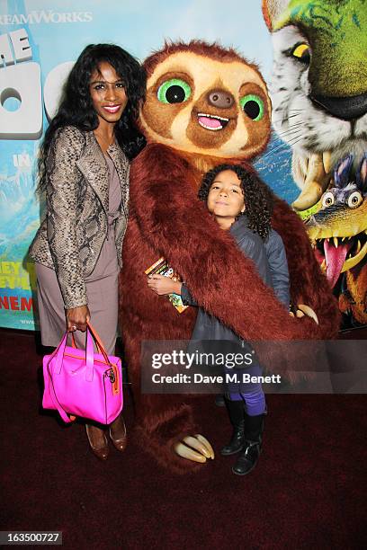 Sinitta attends "The Croods" premiere at Empire Leicester Square on March 10, 2013 in London, England.