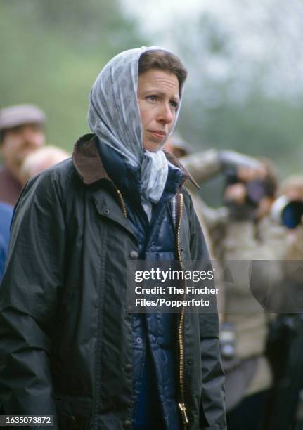 Princess Anne attending the Royal Windsor Horse Show, circa May 1989.