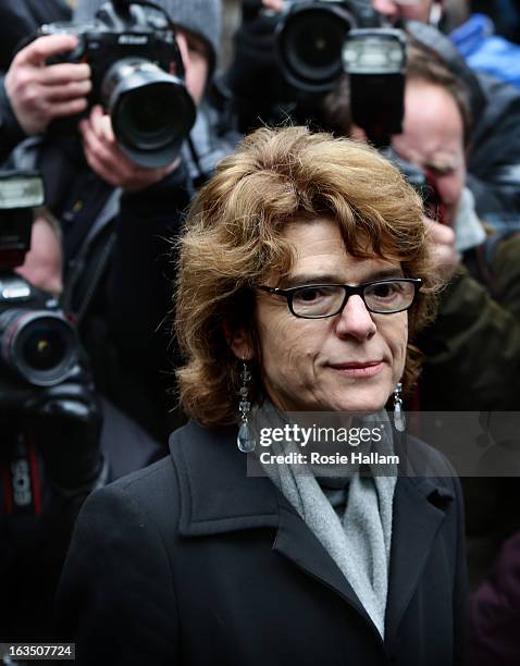 Vicky Pryce, ex-wife of Chris Huhne, arrives at Southwark Crown Court to be sentenced on March 11, 2013 in London, England. Former Cabinet member...