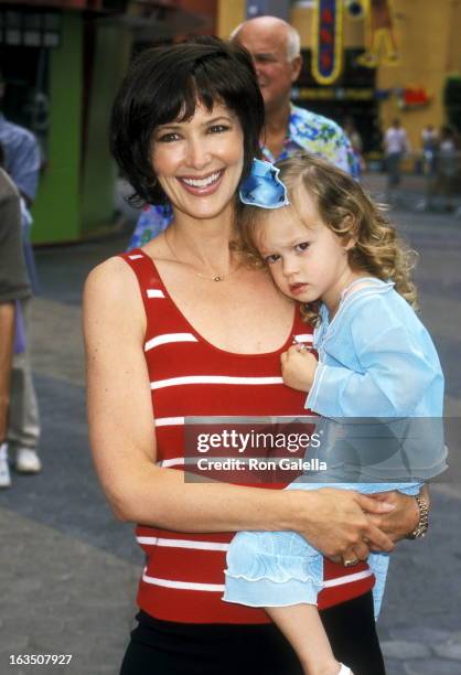 Actress Janine Turner and daughter Juliette Gauntt attend the "Chicken Run" Universal City Premiere on June 17, 2000 at Loews Cineplex Odeon...