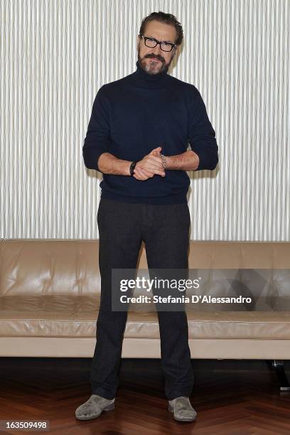 Marco Giallini attends 'Buongiorno Papa' Milan Photocall on March 11, 2013 in Milan, Italy.