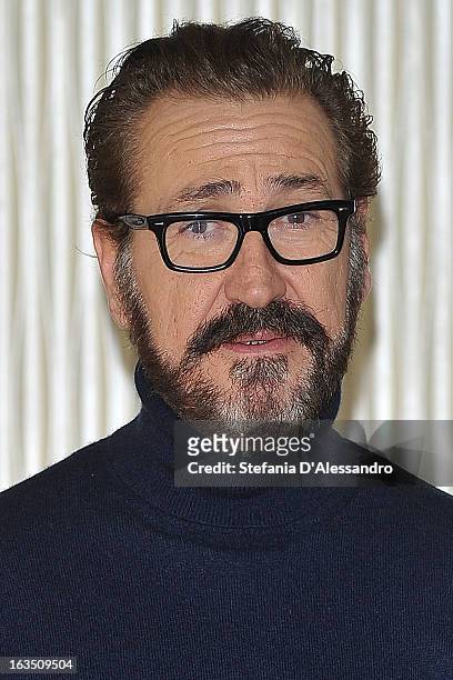 Marco Giallini attends 'Buongiorno Papa' Milan Photocall on March 11, 2013 in Milan, Italy.