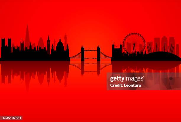 london (all buildings are complete, moveable and highly detailed) - canary wharf stock illustrations