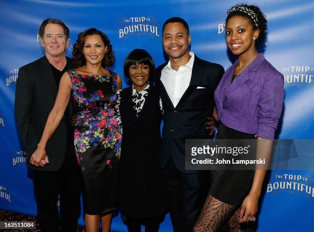 Tom Wopat, Vanessa Williams, cicely Tyson, Cuba Gooding JR. And Condola Rashad attend the "The Trip To Bountiful" Broadway Cast Photocall at Sardi's...
