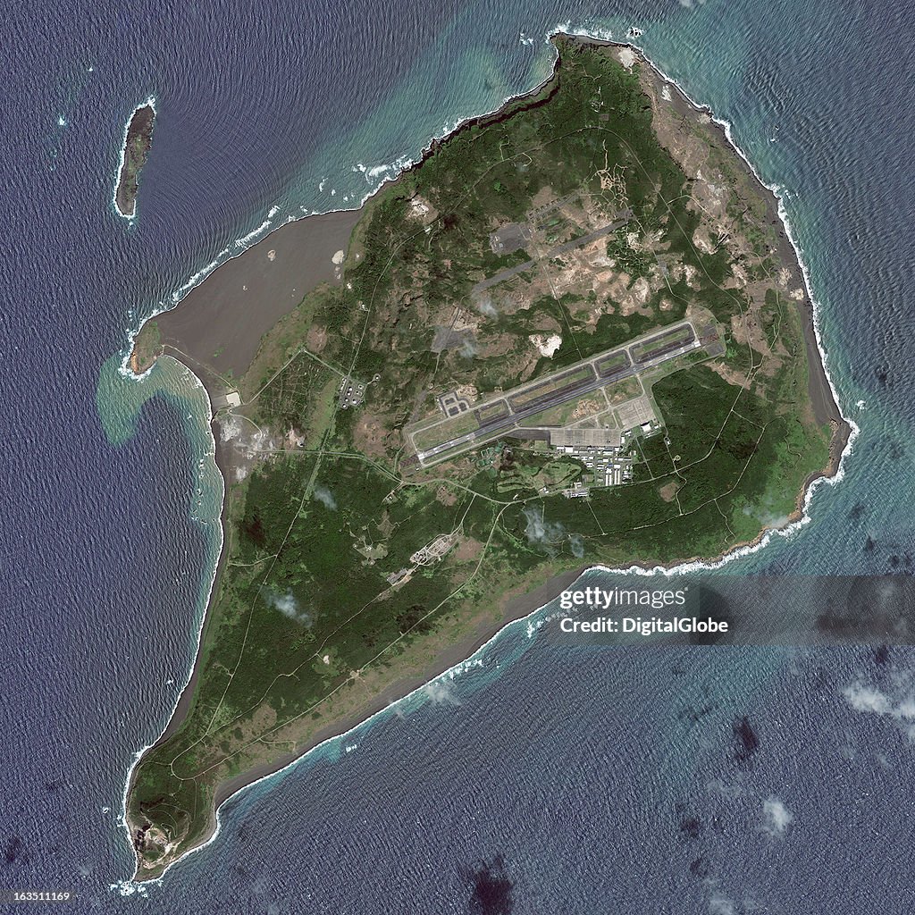 Satellite Image of Iwo Jima, Ogasawara, Japan