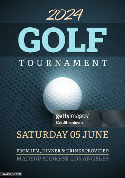 golf tournament poster - contest flyer stock illustrations