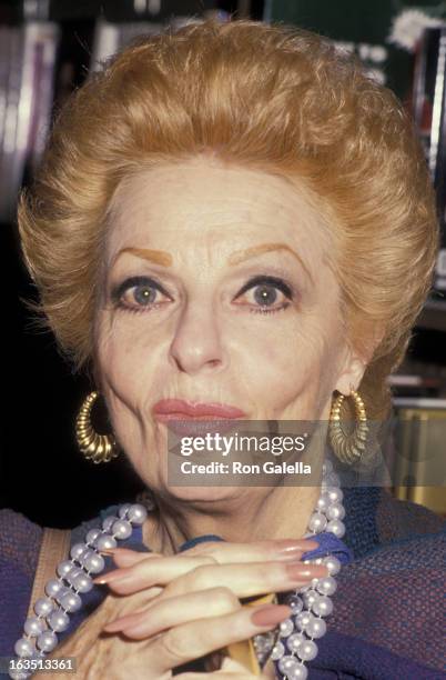 Carole Cook attends the book party for Fannie Flagg "Fried Green Tomatoes at the Whistlestop Cafe" on November 10, 1987 at Hunter's Book Store in...