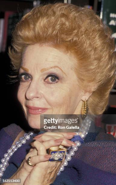 Carole Cook attends the book party for Fannie Flagg "Fried Green Tomatoes at the Whistlestop Cafe" on November 10, 1987 at Hunter's Book Store in...