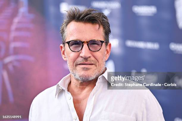 Benjamin Castaldi attends the 'Casque d'Or' photocall during Day Two of the 16th Angouleme French-Speaking Film Festival on August 23, 2023 in...