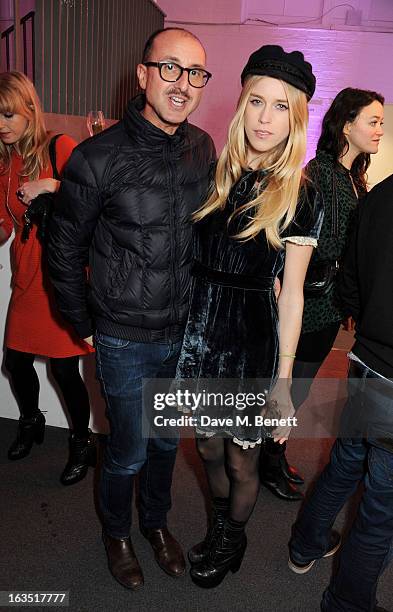 Gianluca Longo and Mary Charteris attend a party celebrating 30 years of Diet Coke and announcing designer Marc Jacobs as Creative Director for Diet...