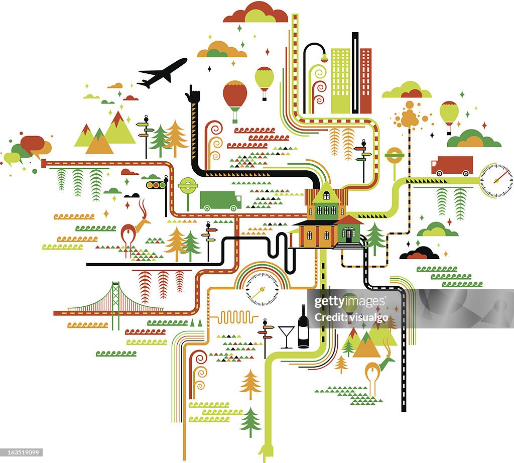 Lifemap Cool Life Map High-Res Vector Graphic - Getty Images