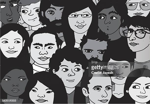 crowd of people - cliqueimages stock illustrations