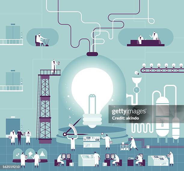 stockillustraties, clipart, cartoons en iconen met creating idea - hospital machine