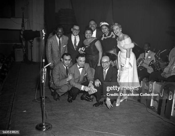 Buddy Johnson ? Ella Johnson, Big Big Joe Turner, his wife and Jackie FreedBottom Wexler, Freed and Ertegun - 1-14-55 - Rock n' Roll Party at St....